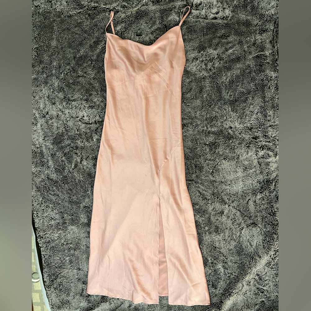 Marshalls Satin Pink Cowl Neck Dress